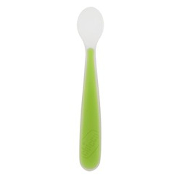 Chicco - Cucchiaio Morbido Silicone 6M+ Verde