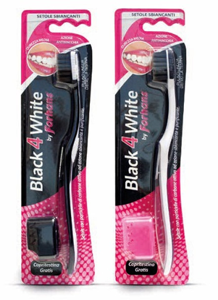 Forhans - Spazzolino Black4White Carbone Confezione 1 Pezzo 