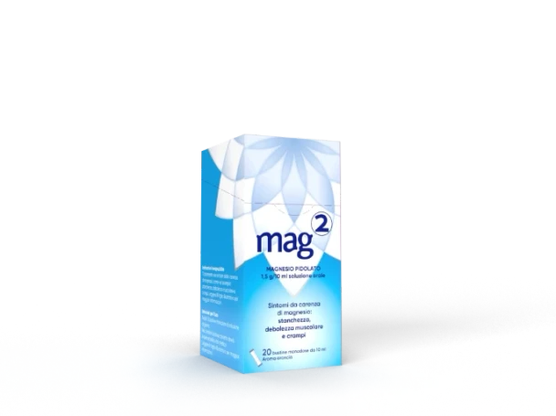 Mag - 2 Integratore Alimentare Magnesio Per Benessere Fisico E Mentale 1,5 Gr Confezione 20 Stick