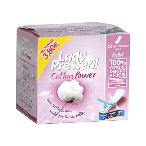 Lady Presteril - Cotton Power Proteggi Slip Confezione 24 Pezzi
