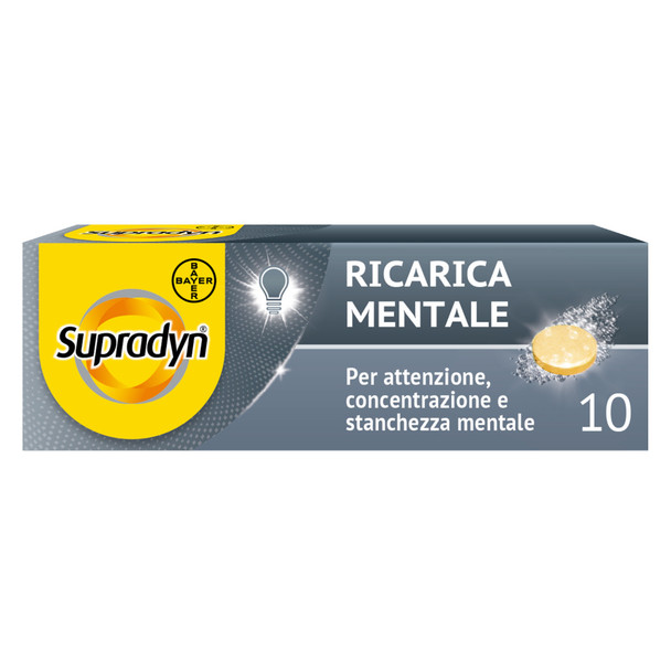 Supradyn - Ricarica Mentale Integratore Memoria E Concentrazione 10 Compresse Effervescenti