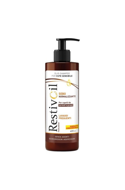 Restivoil - Olio Shampoo Sebonormalizzante Lavaggi Frequenti Confezione 400 Ml