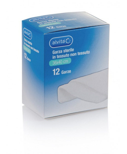 Alvita - Garza Sterile 36X40 Cm Tessuto Non Tessuto Confezione 12 Pezzi Alvita - Garza Sterile 36X40 Cm Tessuto Non Tessuto Confezione 12 Pezzi