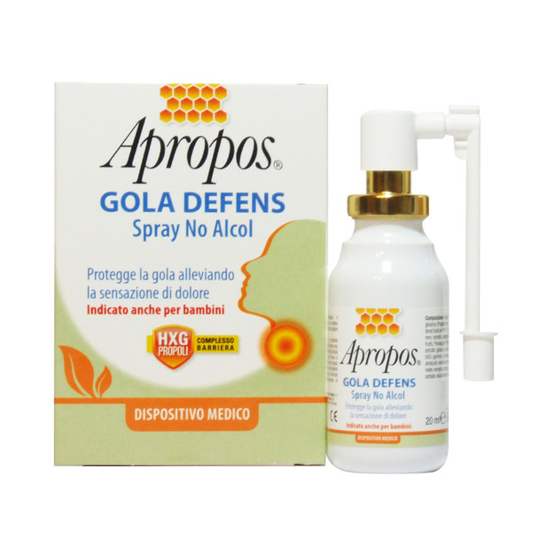 Apropos - Gola Defens Spray No Alcool + Vox Defens 5 Pastiglie Confezione 20 Ml 
