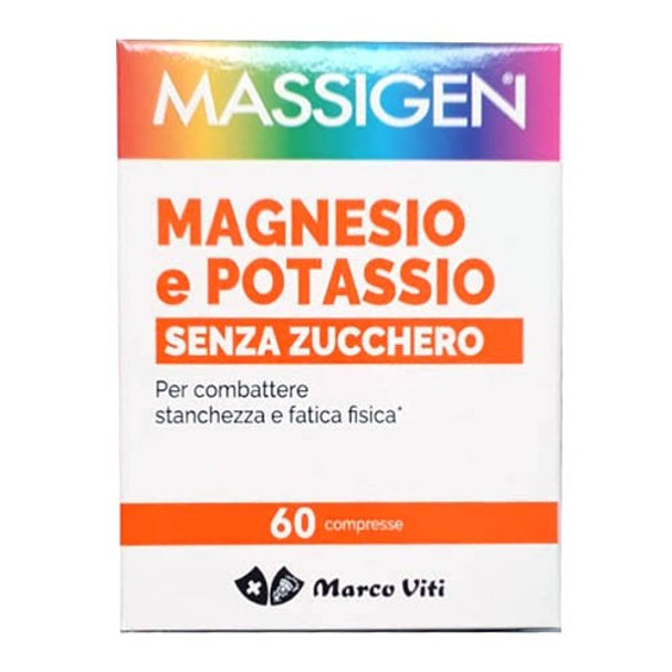 Massigen - Magnesio e Potassio Senza Zucchero Confezione 60 Compresse