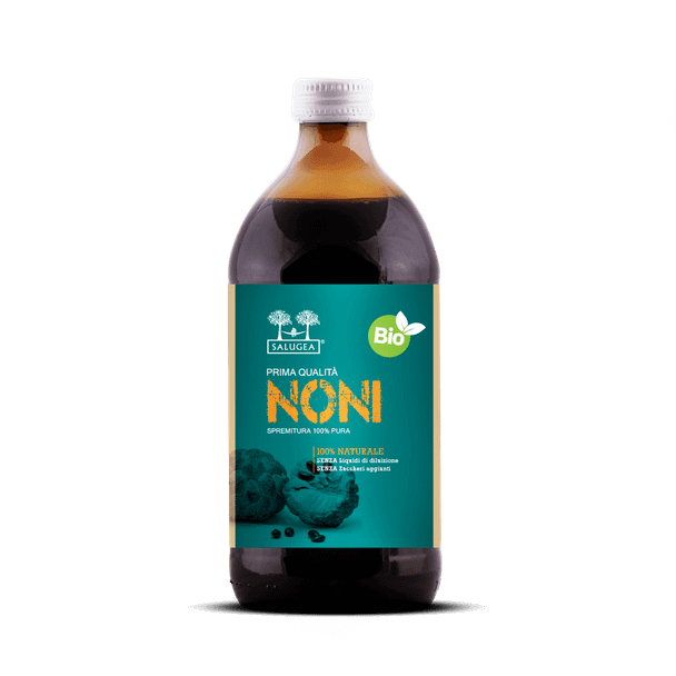 Salugea - Succo Di Noni Biologico 100% Puro Flacone in Vetro Scuro Confezione 500 Ml