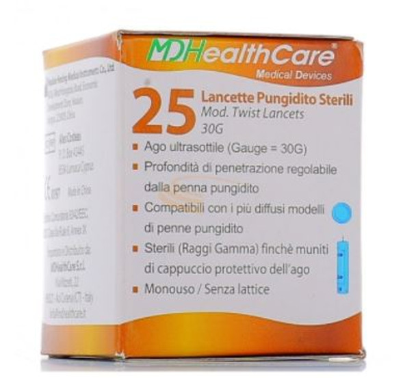Md Health Care - Lancette Pungidito 30G Confezione 25 Pezzi 