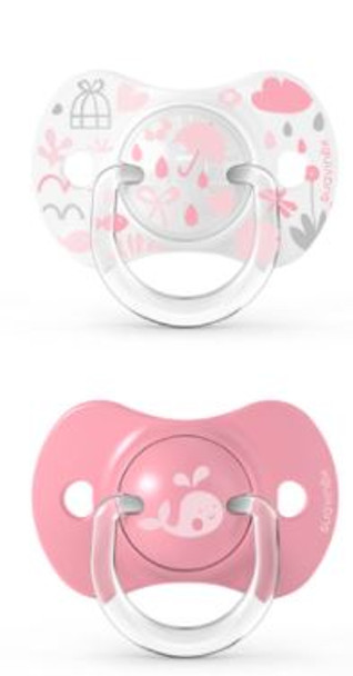 Suavinex - Memories Succhietto Tettina Simmetrica 18M+ Rosa Confezione 2 Pezzi