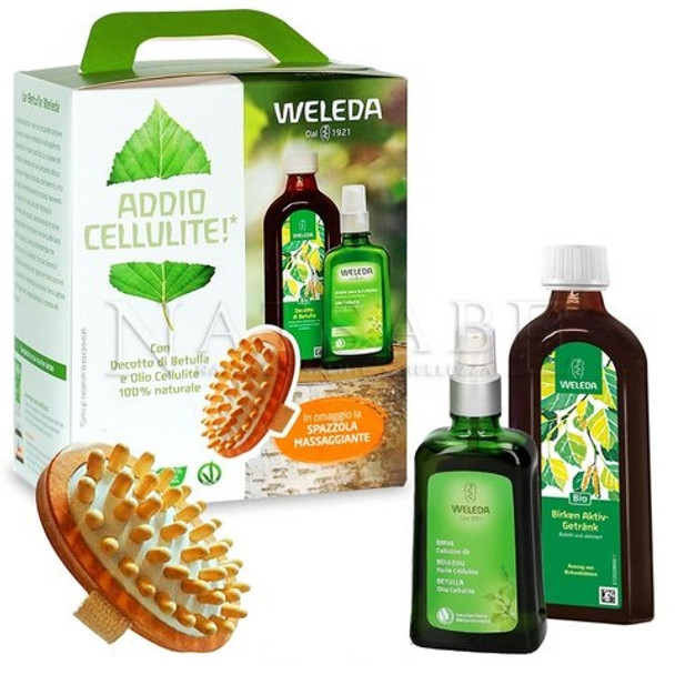 Weleda - Bipack Betulla Decotto + Olio + Spazzola Massaggiante Confezione 3 Pezzi 