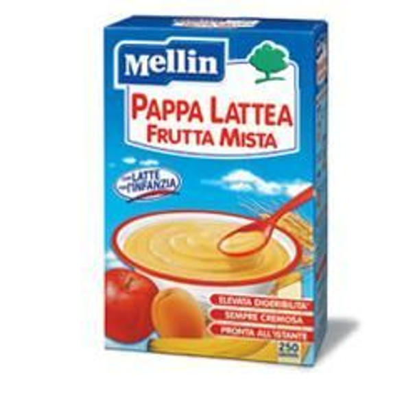 Mellin - Pappa Lattea Frutta Mista Confezione 250 Gr 