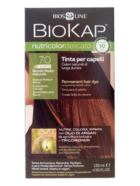 Bios Line - Biokap Nutricolor Delicato Rapid 7.0 Biondo Medio Naturale 