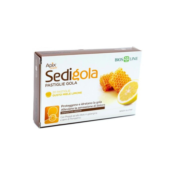 Bios Line - Apix Sedigola Miele/Limone Confezione 20 Pastiglie 