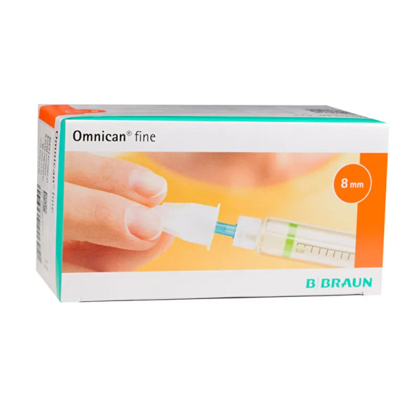 Omican -  Fine Aghi Per Insulina G31 0,25X8MM Confezione 100 Pezzi (Confezione Danneggiata)