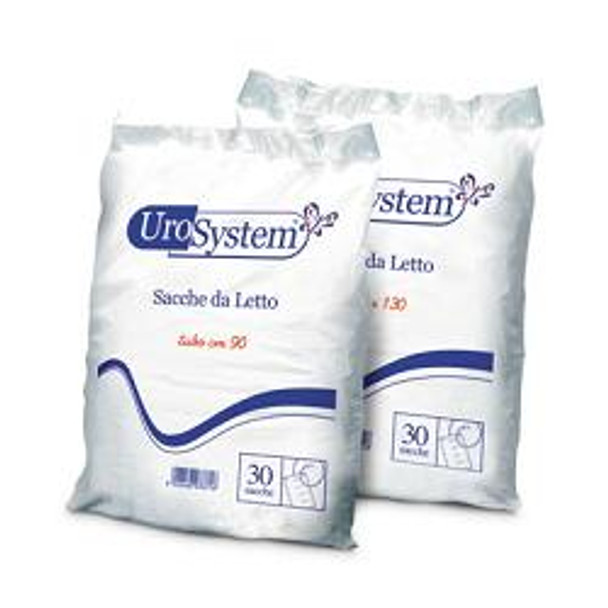  UroSystem - Sacca da Letto Senza Valvola di Scarico Tubo da 130 Cm Confezione 30 Pezzi