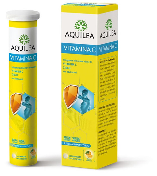 Aquilea - Vitamina C Confezione 14 Compresse Effervescenti (Scadenza Prodotto 28/11/2025)