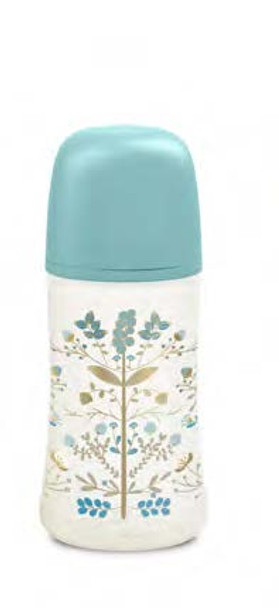 Suavinex - Gold Edition Biberon Silicone 3M+ Azzurro Confezione 270 Ml
