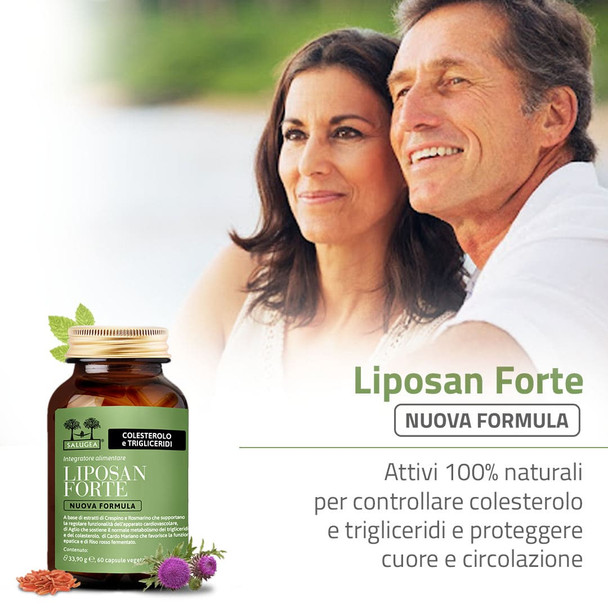 Salugea - Liposan Forte Nuova Formula Colesterolo e Trigliceridi Confezione 60 capsule