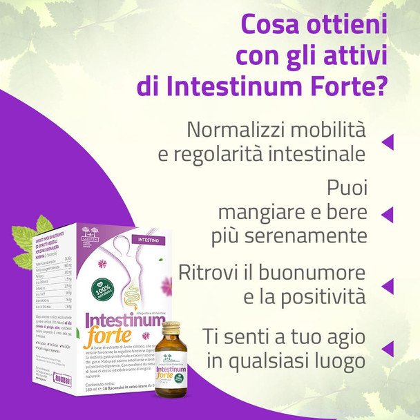 Salugea - Intestinum Forte Integratore Per l’Intestino Confezione 18 Flaconcini (Scadenza Prodotto 28/11/2025)
