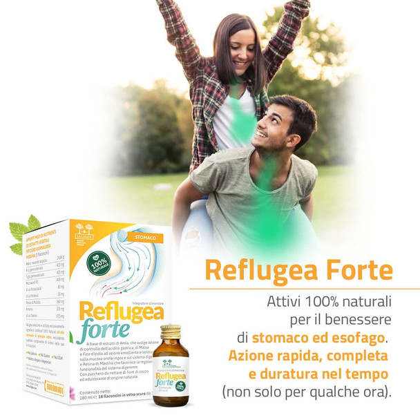 Salugea - Reflugea Forte Stomaco Ed Esofago Confezione 18 Flaconcini (Scadenza Prodotto 04/2026)
