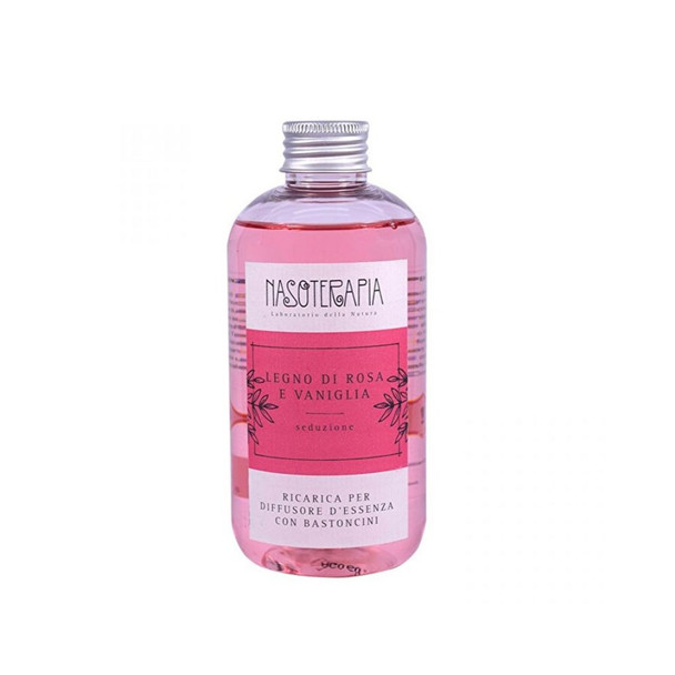 Nasoterapia - Ricarica Diffusore Bastoncini Legno Di Rosa e Vaniglia Confezione 250 ML Nasoterapia - Ricarica Diffusore Bastoncini Legno Di Rosa e Vaniglia Confezione 250 ML