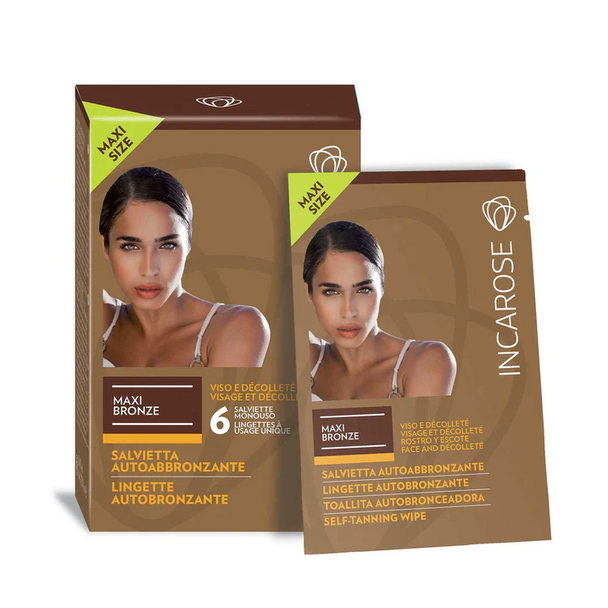 Incarose - Maxi Bronze Staminali Vegetali Confezione 6 Salviette 