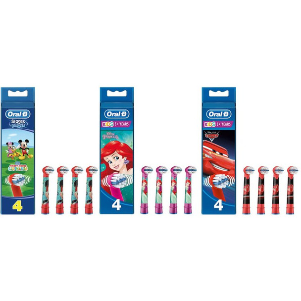 Oral B Power - Refill Car Mickey Princess  Confezione 4 Pezzi