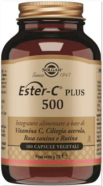 Solgar - Ester C Plus 500 Confezione 50 Capsule Vegetali Solgar - Ester C Plus 500 Confezione 50 Capsule Vegetali