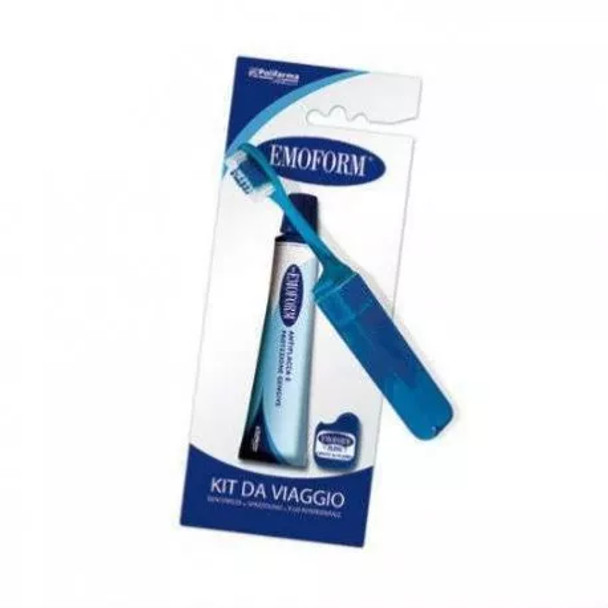 Neoemoform Kit da Viaggio Igiene Orale Confezione 3 Pezzi  Kit completo per l'igiene orale in viaggio, con spazzolino, dentifricio e filo interdentale