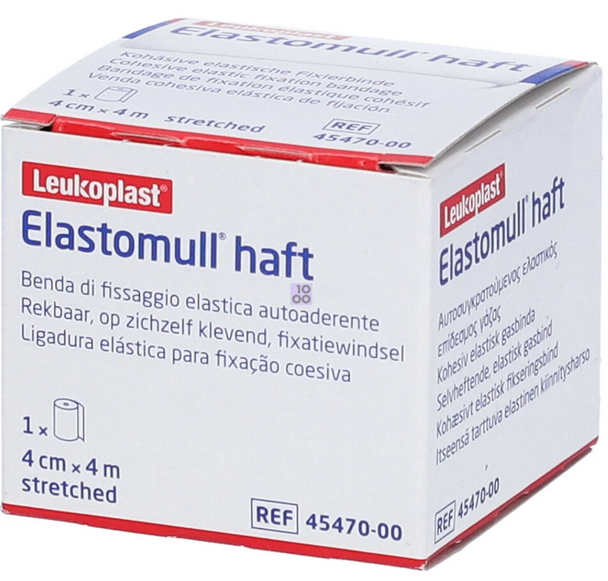 Leukoplast - Benda Elastica Autoadesiva Elastomull Haft Confezione 4X400 Cm 