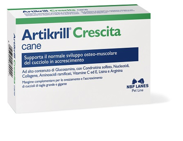 NBF Lanes - Artikrill Crescita Cane Cuccioli Taglia Grande Confezione 90 Compresse