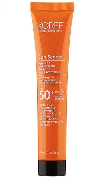 Korff - Sun Secret Fluido Viso 01 Light Spf50+ Confezione 50 Ml  