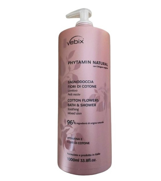 Vebix - Phytamin Natural Bagnodoccia Fiori Di Cotone Confezione 1000 Ml