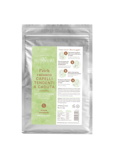 MaterNatura - Patch Cutaneo Capelli Tendenti a Caduta Ginseng Confezione 36 Pezzi               