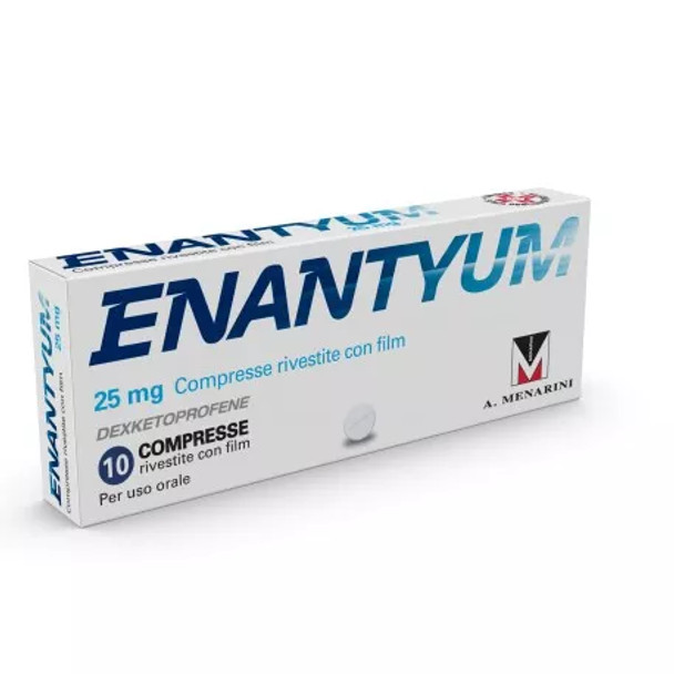 Enantyum - 25 mg Antidolorifico Confezione 10 Compresse Rivestite