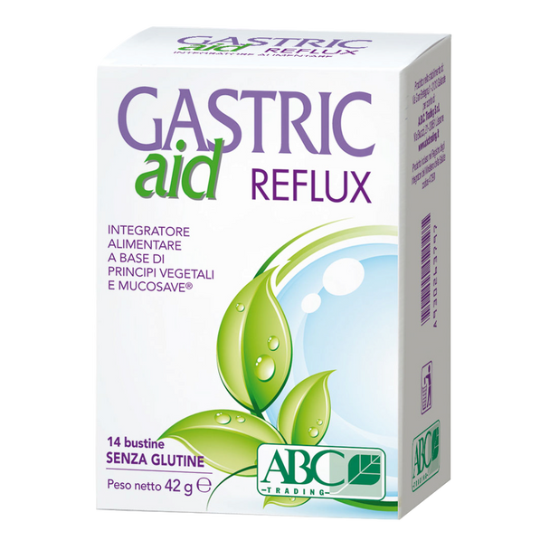 Abc Gastric Aid Reflux Integratore Reflusso
Confezione 14 bustine

Integratore per calmare la mucosa gastrica, tamponare i reflussi acidi e alleviare tensioni, nausee, senso di pesantezza e alito cattivo