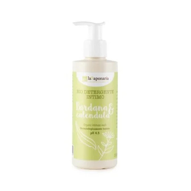 La Saponaria Detergente Intimo Delicato Ph 4.5 Bardana e Calendula
Confezione 200 Ml

Detergente corpo energizzante e rivitalizzante con iris, zenzero e fiori naturali, lascia la pelle fresca, morbida e luminosa