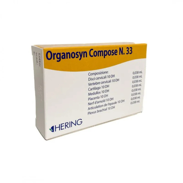 Hering -  Organosyn Compose 33 Trattamento Omeopatico per Artrosi Confezione 15 Fiale