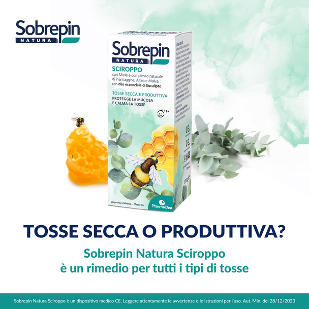Sobrepin Natura Sciroppo Tosse Secca e Produttiva Confezione 180 Ml