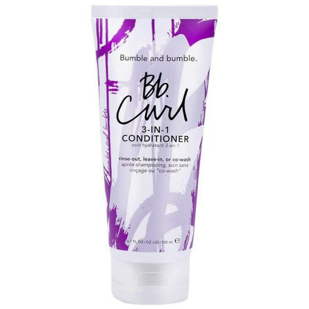 Bumble&Bumble Curl 3 in 1 Conditioner Balsamo Elasticizzante Capelli Ricci e Mossi Confezione 200 Ml  Balsamo idratante 3-in-1 per capelli ricci e mossi, utilizzabile come balsamo da risciacquo, leave-in o balsamo lavante. Idrata, elasticizza e combatte il crespo