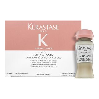 Kerastase Fusio Dose Concentré Chorma Absolu Trattamento Post Colorazione Intensivo Confezione 10 x 12 Ml  Trattamento intensivo con amminoacidi per capelli colorati, studiato per ridurre i danni della colorazione, rinforzare la fibra capillare e mantenere il colore luminoso più a lungo
