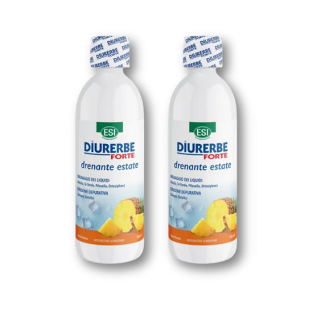 Esi Diurerbe Forte Drenante Estate Gusto Ananas Confezione 2x500 Ml