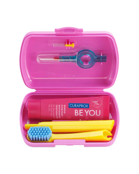 Curaprox - Travel Set Rosa Kit Igiene Orale Fuori Casa