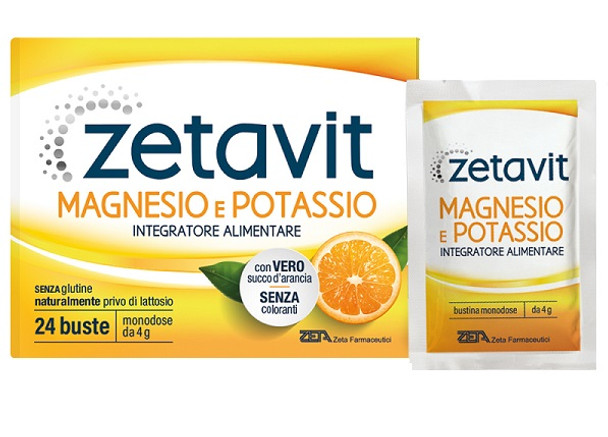 Zetavit Magnesio Potassio Senza Zucchero Confezione 24 Bustine Zetavit Magnesio Potassio Senza Zucchero Confezione 24 Bustine