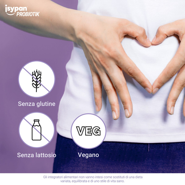 Isypan - Probiotik Fermenti Lattici Integratorie Ripristino Flora Batterica Confezione 24 Bustine Orosolubili