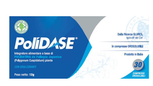PoliDase Integratore Benessere Digestivo Confezione 30 Compresse Orosolubili  Integratore orosolubile a base di polidatina da Fallopia Japonica, con elevata biodisponibilità e tollerabilità gastrointestinale