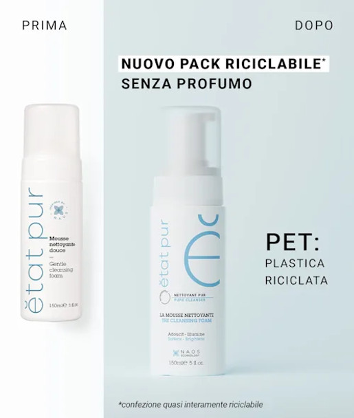 Etat Pur - Mousse Detergente Viso Delicata Confezione 150 Ml