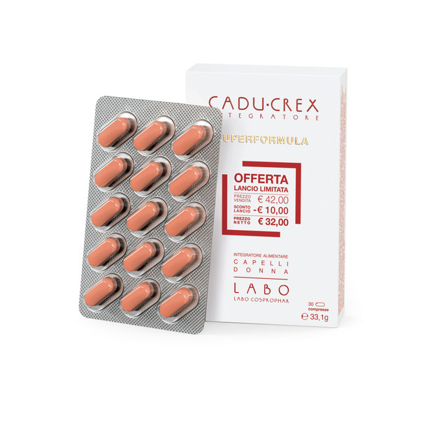Cadu Crex - Superformula Integratore Capelli Donna Confezione 30 Compresse