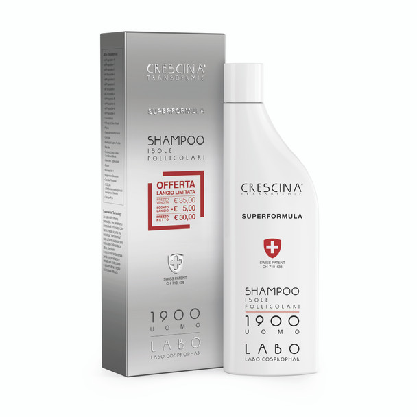 Crescina Shampoo Isole Follicolari Superformula 1900 Uomo Confezione 150 Ml