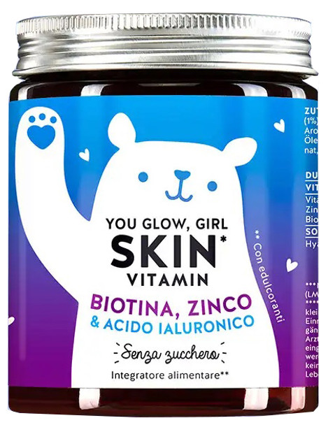 Bears With Benefits You Glow Girl Skin Vitamin Acido Ialuronico Pelle Luminosa Confezione 60 Caramelle