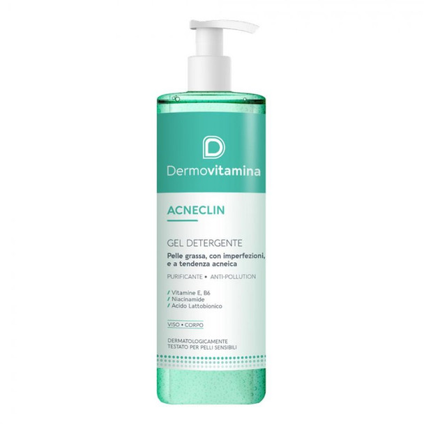 Dermovitamina - Acneclin Gel Detergente Pelle Grassa Confezione 400 Ml